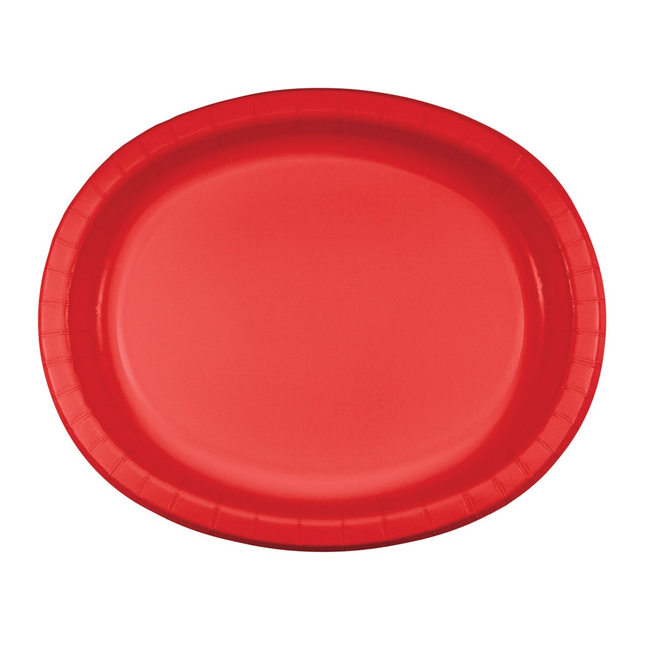 Party Central Club Pack of 96 Classic Red Disposable Paper Banquet Dinner Plates 12&#x22;